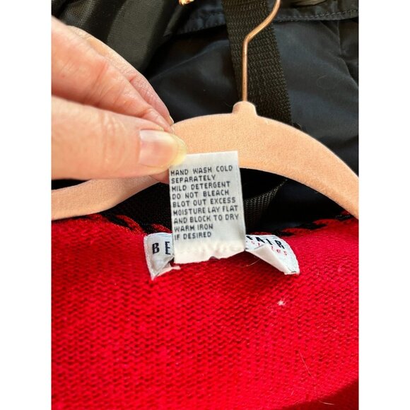 Bedford Fair Button-Up Sweater XL Vibrant Stripes Rainbow Buttons Vintage - Picture 7 of 7